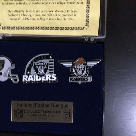 Oakland Raiders Collector Pin Peter David Set Of 3 Limited Edition - Picture 3 of 5
